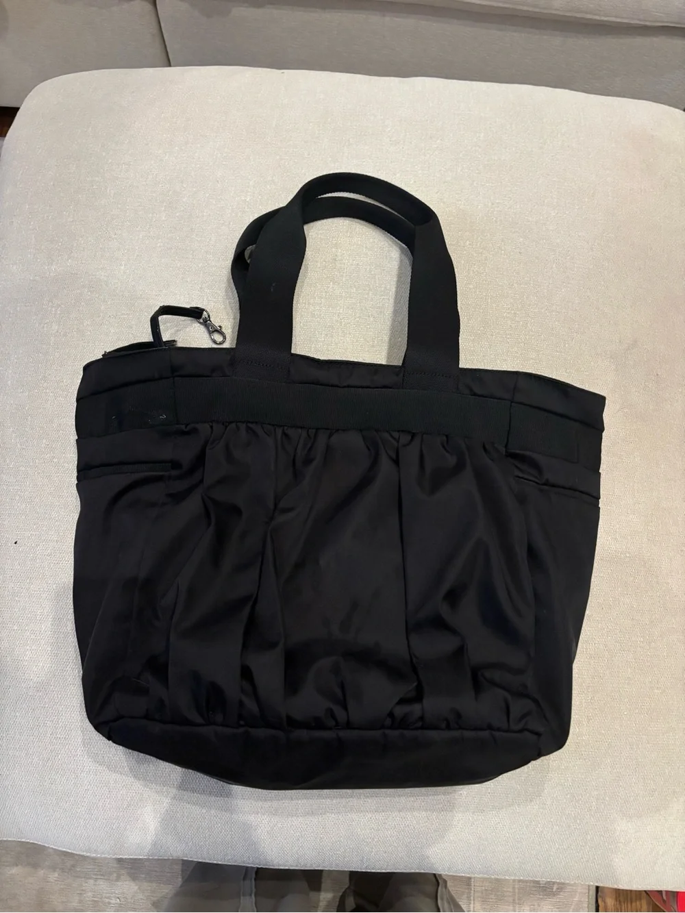 Athleta Black Tote Bag with Top Handles
